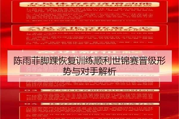 陈雨菲脚踝恢复训练顺利世锦赛晋级形势与对手解析